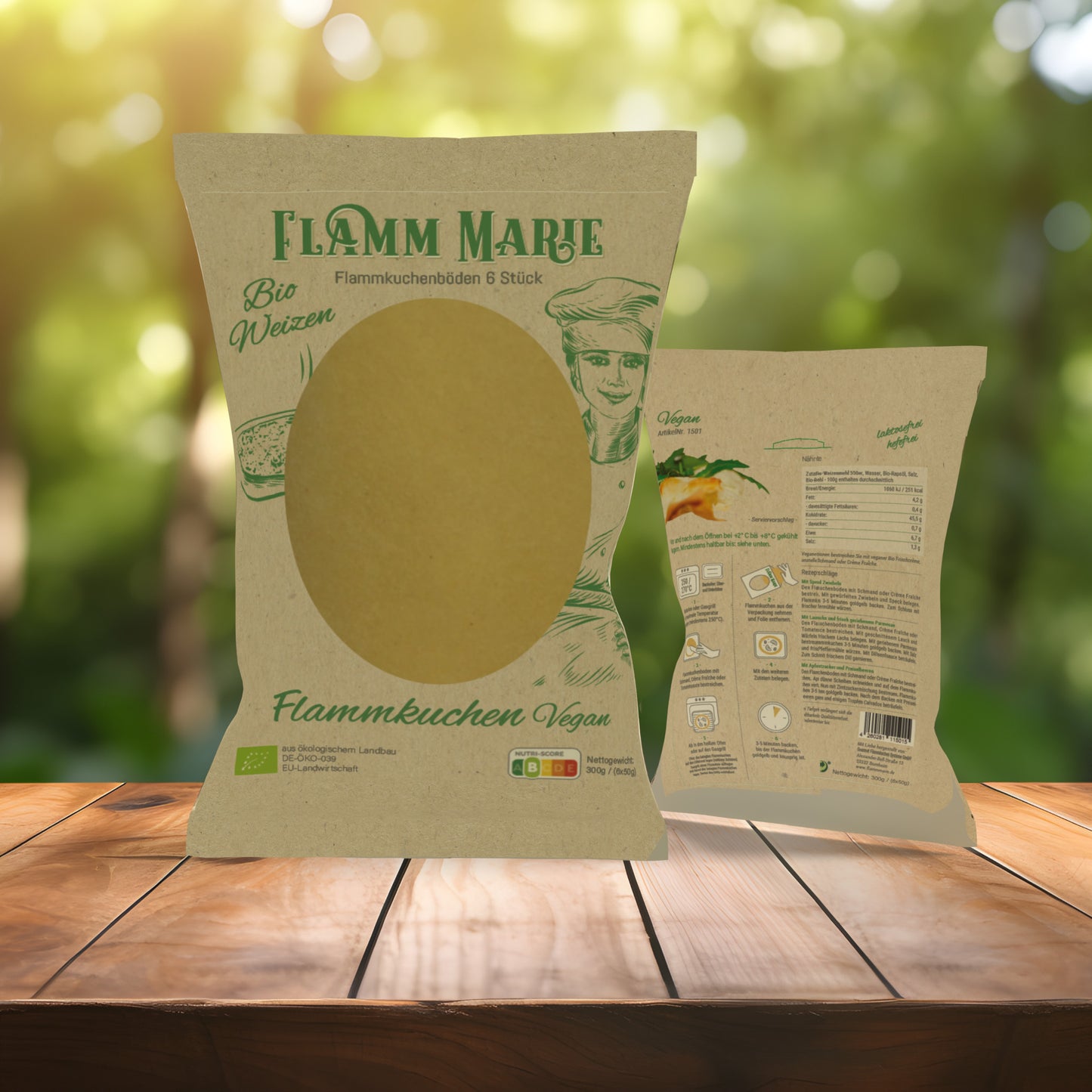 Flamm Marie´s vegane Bio Flammkuchen aus Weizen